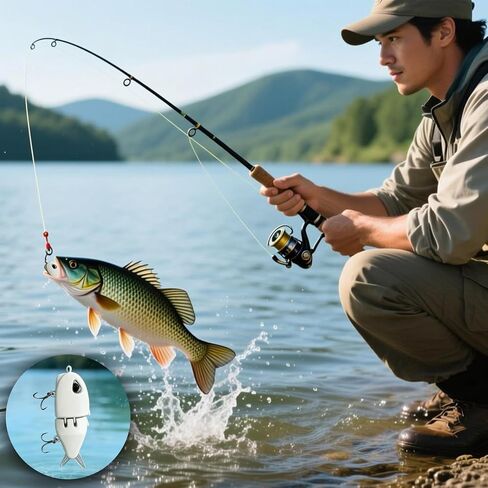 2-Pack Mini Glide Bait with 2 Tail Options for Bass Fishing ，Slow Sinking Raptor Lure ，Multi-Jointed Swimbait for Freshwater & Saltwater，Fishing Gear Gift for Family kkmilamila in Saudi Arabia
