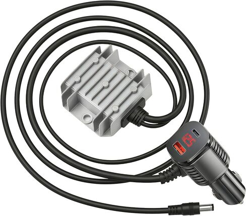 9.84FT/3M-Starlink Mini Car Converter DC Step Up Converter، 12/24V يصل إلى 30V 3.5A محول الطاقة، 3in1Starlink Mini Power Cable مع شاشة رقمية، طاقة سيارة مقاومة للماء للشاحنات والمركبات الترفيهية والسفن in Kuwait