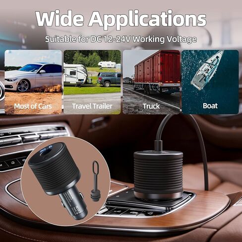 Starlink Mini Car Adapter with Step Up Booster, Starlink Mini Cigarette Lighter Power Adapter with Switch Aluminum DC Female Plug 12V-24V Power Converter to 30V 2A in Saudi Arabia
