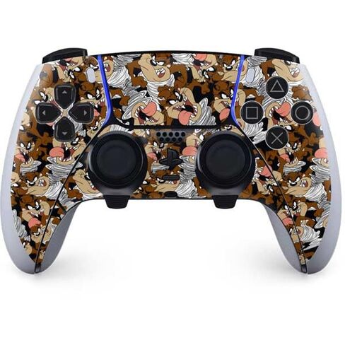 غلاف Skinit المخصص للألعاب متوافق مع وحدة تحكم PS5 DualSense Edge Pro - تصميم Looney Tunes Tasmanian Devil Up Close المرخص رسميًا in Saudi Arabia