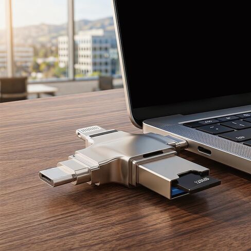 قارئ بطاقة SD، محول بطاقة USB 3.0 من النوع C إلى SD/TF لقارئ بطاقات الذاكرة 17/16/15 Pro Max مع جهاز لوحي للهاتف SD MicroSD USB، هدايا الحفلات in Saudi Arabia