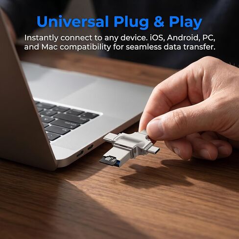 قارئ بطاقة SD، محول بطاقة USB 3.0 من النوع C إلى SD/TF لقارئ بطاقات الذاكرة 17/16/15 Pro Max مع جهاز لوحي للهاتف SD MicroSD USB، هدايا الحفلات in Saudi Arabia