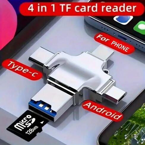 قارئ بطاقة SD، محول بطاقة USB 3.0 من النوع C إلى SD/TF لقارئ بطاقات الذاكرة 17/16/15 Pro Max مع جهاز لوحي للهاتف SD MicroSD USB، هدايا الحفلات in Saudi Arabia