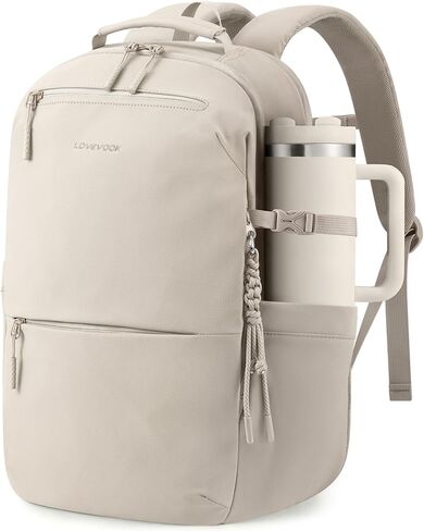 LOVEVOOK Laptop Backpack for Women Men with Giant Tumbler Holder - 15.6Inch Work Computer Travel Backpack with Laptop Compartment, Water Resistant, Cute Commuter College Teacher Nurse Purse Bag,Black in Saudi Arabia