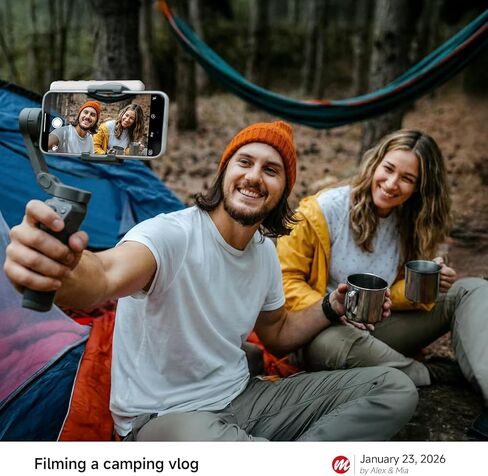 شاشة مراقبة Moman Vlog Selfie لسلسلة iPhone 7-17، 4K 60 إطارًا في الثانية ولاسلكي خاص مشفر، شاشة كاميرا خلفية مغناطيسية، P2P لاسلكية، نطاق 164 قدمًا لـ TikTok، YouTube، مجموعات الصور والفيديو، أسود in Kuwait