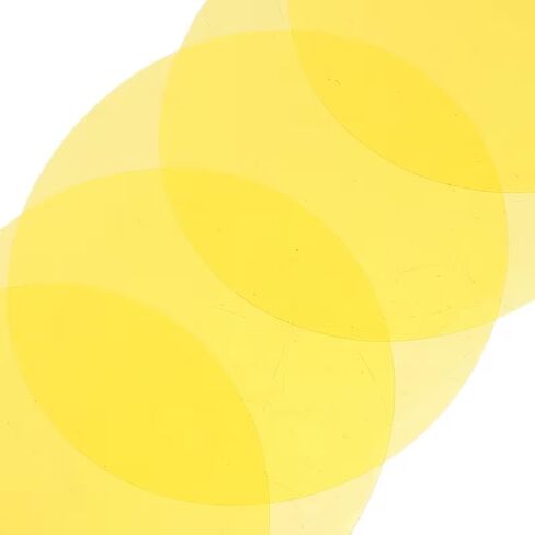 5Pcs Light Diffuser Film Self-Adhesive Warm Light Correction Film for Lamp Color-Changing Gel Sheet Sticker, Yellow, PET Material in Saudi Arabia