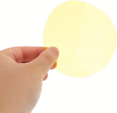 5Pcs Light Diffuser Film Self-Adhesive Warm Light Correction Film for Lamp Color-Changing Gel Sheet Sticker, Yellow, PET Material in Saudi Arabia