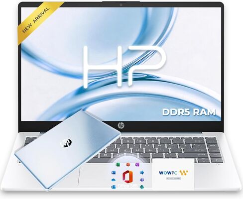 HP 14" Laptop with Copilot AI • AMD High Performance Processor • 4GB RAM • 128GB SSD • Windows 11 • Microsoft 365 + 1TB Cloud Storage • Thin & Portable for Work & Daily Use • 2026 Edition in Saudi Arabia