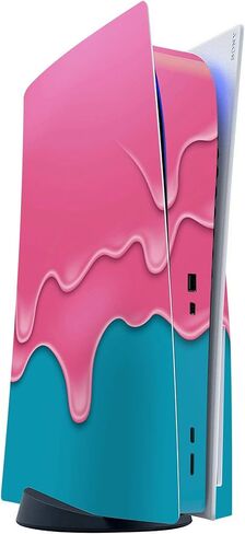 ITS A Skin Skins متوافقة مع إصدار قرص وحدة التحكم Sony Playstation 5 - غطاء ملتف لملصقات واقية - قطرات الآيس كريم المتساقطة in Saudi Arabia