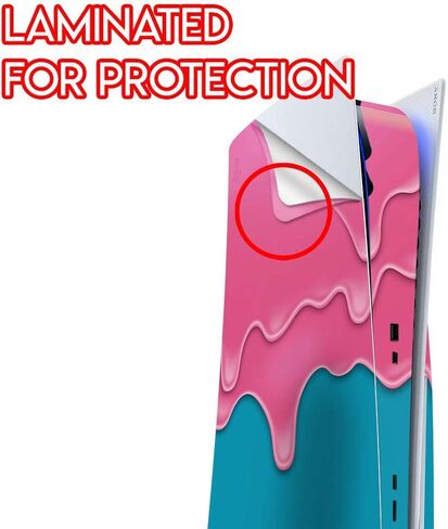 ITS A Skin Skins متوافقة مع إصدار قرص وحدة التحكم Sony Playstation 5 - غطاء ملتف لملصقات واقية - قطرات الآيس كريم المتساقطة in Saudi Arabia