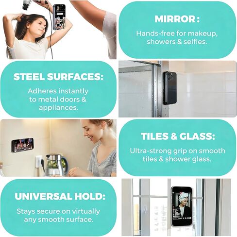 6PCS Silicone Suction Phone Case Mount, Non Slip Suction Cup, Hands-Free Phone Accessories Holder for Selfies and Tiktok Videos, Silicone Adhesive Stand Sticky for Cell Phone in Saudi Arabia