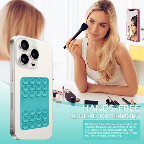 6PCS Silicone Suction Phone Case Mount, Non Slip Suction Cup, Hands-Free Phone Accessories Holder for Selfies and Tiktok Videos, Silicone Adhesive Stand Sticky for Cell Phone in Saudi Arabia