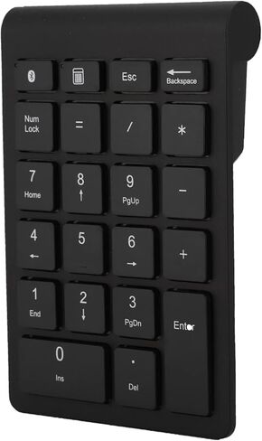 Sorandy Number Pad, Wireless Numeric Keypad, 22 Keys Bluetooth 5.0 with Ergonomic Design & Scissor Foot Key Cap for Android OS Laptop Desktop PC Notebook (Black) in Saudi Arabia