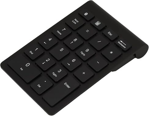 Sorandy Number Pad, Wireless Numeric Keypad, 22 Keys Bluetooth 5.0 with Ergonomic Design & Scissor Foot Key Cap for Android OS Laptop Desktop PC Notebook (Black) in Saudi Arabia