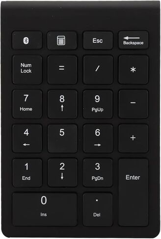 Sorandy Number Pad, Wireless Numeric Keypad, 22 Keys Bluetooth 5.0 with Ergonomic Design & Scissor Foot Key Cap for Android OS Laptop Desktop PC Notebook (Black) in Saudi Arabia