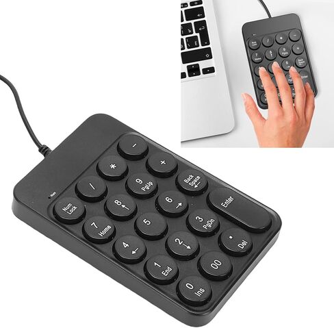 FOSA Portable 19 Key Number Pad for Laptop, Ergonomic Design, Rubber Base for Stability, Lightweight and Stylish for Travel Use in Saudi Arabia