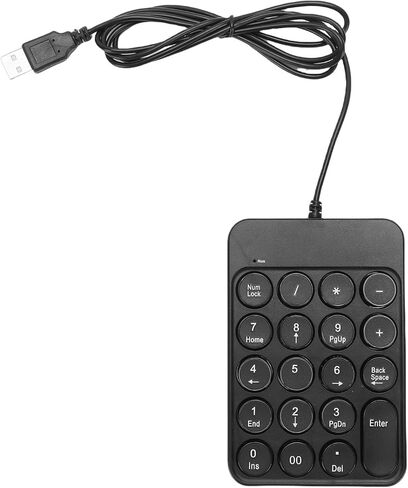 FOSA Portable 19 Key Number Pad for Laptop, Ergonomic Design, Rubber Base for Stability, Lightweight and Stylish for Travel Use in Saudi Arabia