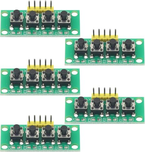 5PCS 5Pin 1x4 4 Keys Button Keypad Keyboard Breadboard Module for Arduino Project DIY in Saudi Arabia
