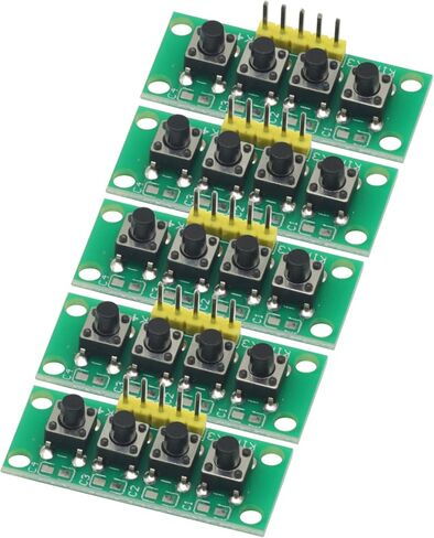 5PCS 5Pin 1x4 4 Keys Button Keypad Keyboard Breadboard Module for Arduino Project DIY in Saudi Arabia