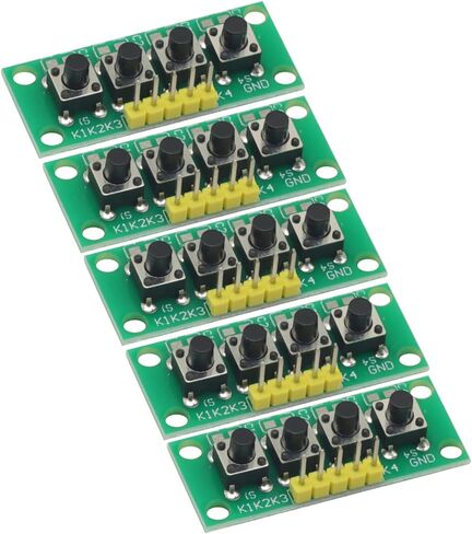 5PCS 5Pin 1x4 4 Keys Button Keypad Keyboard Breadboard Module for Arduino Project DIY in Saudi Arabia