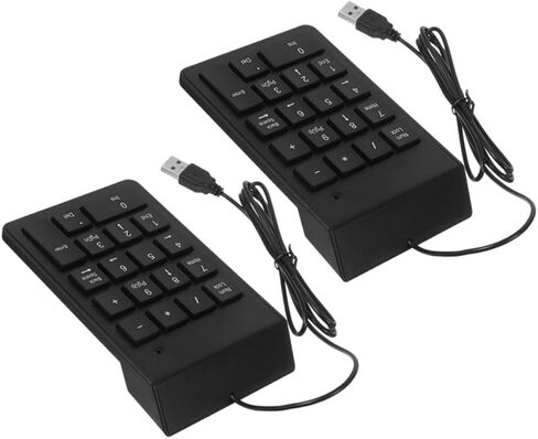 2 قطعة USB لوحة المفاتيح الرقمية 18 مفاتيح السلكية لوحة أرقام صغيرة لوحة المفاتيح للمحاسبة المالية سطح المكتب والكمبيوتر المحمول إدخال البيانات in Saudi Arabia