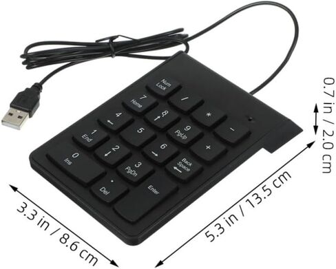 2 قطعة USB لوحة المفاتيح الرقمية 18 مفاتيح السلكية لوحة أرقام صغيرة لوحة المفاتيح للمحاسبة المالية سطح المكتب والكمبيوتر المحمول إدخال البيانات in Saudi Arabia