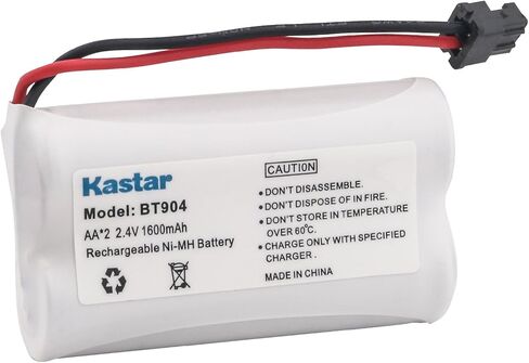 Kastar Cordless Battery (2 Pack), Ni-MH 2.4V 1600mAh, Replacement forUniden BBTY0651101 BT1007 BT-1007 BT904 BT-904 BT1015 BBTY0460001 BBTY0510001 BBTY0700001 Panasonic HHR-P506 HHR-P506A in Saudi Arabia
