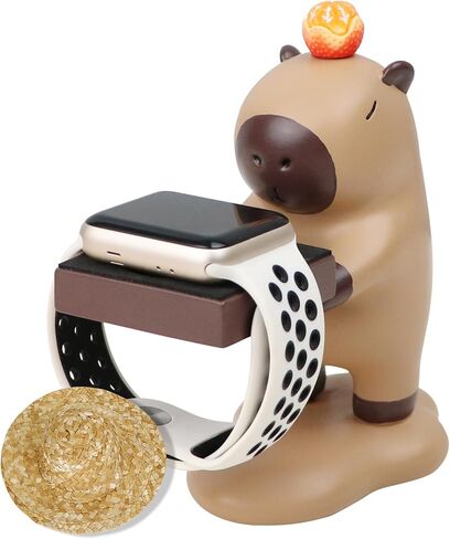 for Apple Watch Charger Stand Holder Compatible with Apple Watch Series Ultra3/Ultra2/11/10/9/8/7/6/SE2/SE/5/4/3/2(49/46/45/44/42/41/40/38mm) Capybara iWatch Charging Dock, used as a tabletop ornament in Saudi Arabia