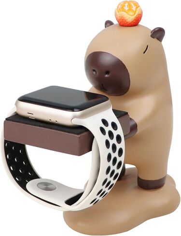 for Apple Watch Charger Stand Holder Compatible with Apple Watch Series Ultra3/Ultra2/11/10/9/8/7/6/SE2/SE/5/4/3/2(49/46/45/44/42/41/40/38mm) Capybara iWatch Charging Dock, used as a tabletop ornament in Saudi Arabia