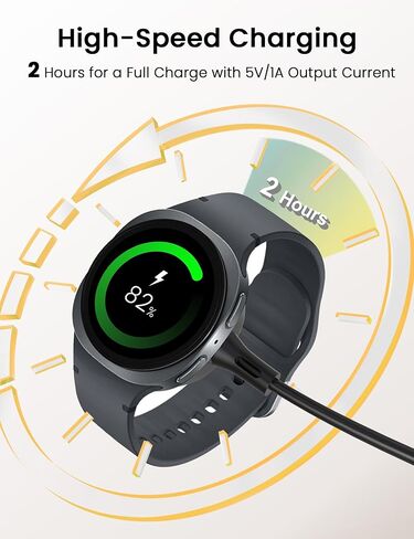 Sinoacc USB C Magnetic Charger Cable Compatible with Samsung Galaxy Watch 8 Smartwatch, 3.3Ft Fast Charging Cable Dock, 2 Pack in Saudi Arabia