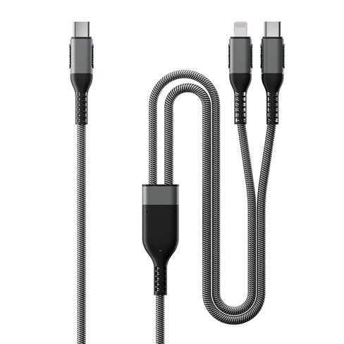 2 in 1 USB C to USB C and Lightning Cable 100W Fast Charging 4FT 1Pack in Saudi Arabia