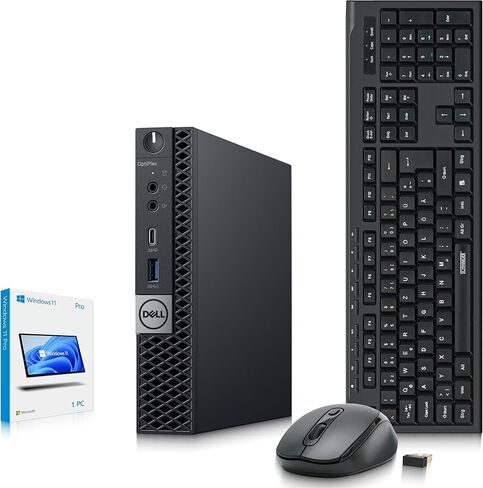 Dell OptiPLex 5060 Micro Desktop Computer — Intel Core i5-8500T 8th Gen — 16GB DDR4 RAM — 256GB SSD — Wireless Keyboard & Mouse — Wi-Fi — Business Tiny PC — Window 11 Pro (Renewed) in Saudi Arabia