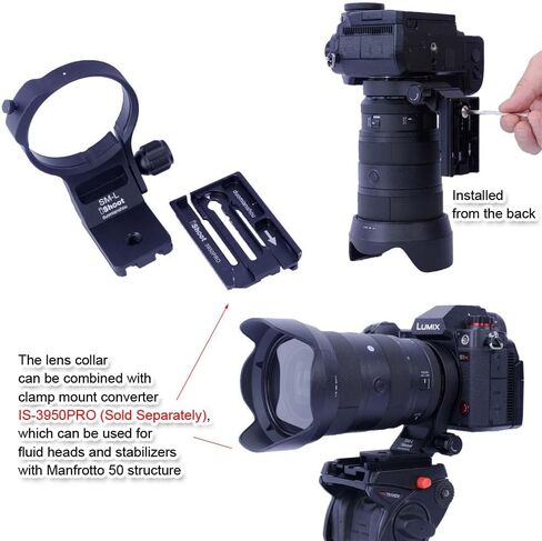 iShoot عدسة طوق حامل ثلاثي القوائم متوافق مع Sigma 28-45mm F1.8 DG DN Art، 28-105mm F2.8 DG DN Art & 24-70mm F2.8 DG DN II Art L-Mount، حامل دعم لوحة التحرير السريع Arca-Swiss Fit Clamp in Saudi Arabia