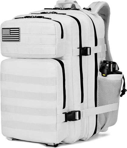 LUPU TACTICAL 45L Backpack for Men and Women 3 Days Assault Pack Outdoor Travel Hiking Camping Rucksack with Molle Webbing (White) in Saudi Arabia