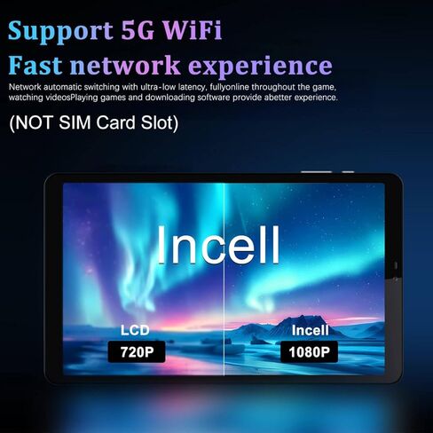جهاز لوحي Crelander 8.7 بوصة Android 15، 16 جيجابايت + 128 جيجابايت Android مع HD IPS 1340 × 800، كاميرا 5 ميجابكسل + 13 ميجابكسل، بطارية 5000 مللي أمبير، بلوتوث/واي فاي، جهاز لوحي Android صغير مع حافظة (إصدار مطور) in Kuwait