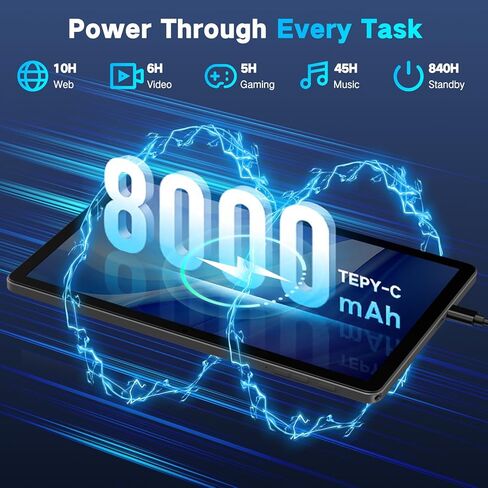 تابلت JUNYANG، 11 بوصة Android 15 مع لوحة مفاتيح/حافظة/ماوس، 12 جيجابايت + 128 جيجابايت + 2 تيرابايت قابلة للتوسيع، أجهزة لوحية ثماني النواة بتقنية الذكاء الاصطناعي مع واي فاي 6، بطارية 8000 مللي أمبير في الساعة، شاشة لمس كبيرة عالية الدقة، جهاز لوحي 2 في in Kuwait