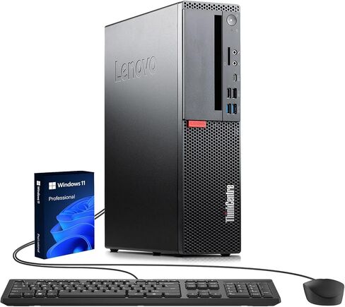 كمبيوتر مكتبي Lenovo ThinkCentre M720s SFF، Intel Quad Core i3-8100، ذاكرة وصول عشوائي 8 جيجابايت، 256 جيجابايت SSD، VGA، منفذ DisplayPort، لوحة مفاتيح وماوس، USB Wi-Fi وBluetooth، Windows 11 Pro (متجدد) in Kuwait