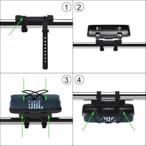 Bluetooth Speaker Mounting Bracket Fits JBL Flip 7/6/5/4/3/ESSENTIAL 2/ Essential/Grip, Portable Speaker Mount Holder Accessories for Bike/Golf Cart/Boat Railing/Scooter/utv/ATV/Motorcycle in Saudi Arabia