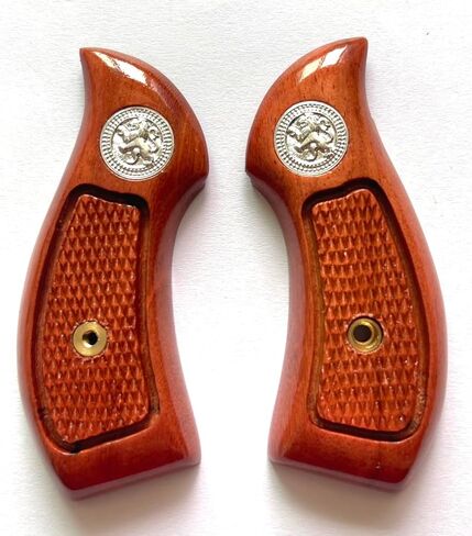 Hardwood Handgun Grips Compatilbe with S&W J Frame Round Butt, Bodyguard Replacement Handcraft Wood Pistol Grip Handmade Imported in Saudi Arabia