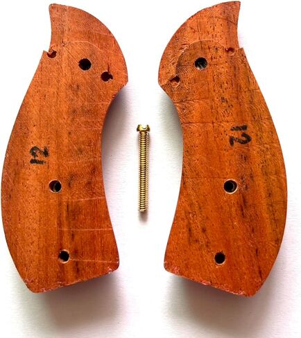 Hardwood Handgun Grips Compatilbe with S&W J Frame Round Butt, Bodyguard Replacement Handcraft Wood Pistol Grip Handmade Imported in Saudi Arabia
