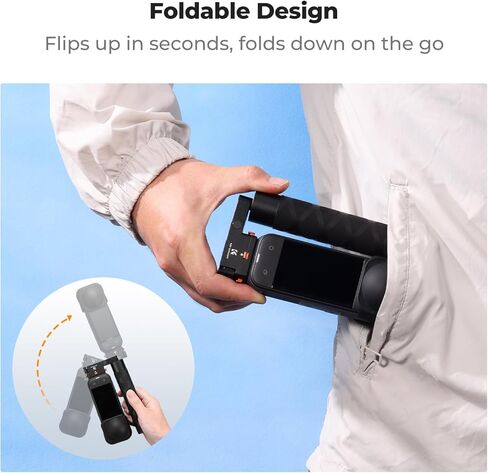 K&F Concept Upgrade Magnetic Quick Release Foldable Selfie Stick Compatible with Insta360 X5, 89cm/35inch Aluminum Alloy Extension Invisible Pole, Adjustable Handle Grip with Safety Lock for X4 Air in Saudi Arabia