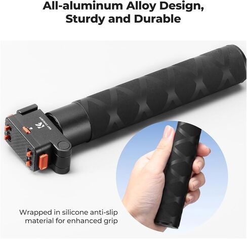 K&F Concept Upgrade Magnetic Quick Release Foldable Selfie Stick Compatible with Insta360 X5, 89cm/35inch Aluminum Alloy Extension Invisible Pole, Adjustable Handle Grip with Safety Lock for X4 Air in Saudi Arabia