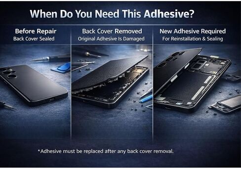 شريط لاصق لغطاء باب البطارية الخلفي مقطوع مسبقًا لهاتف Samsung Galaxy A53 5G SM-A536 A536U S536DL - استبدال ملصق لاصق للوحة الإسكان الخلفية (عبوة من 2) in Saudi Arabia