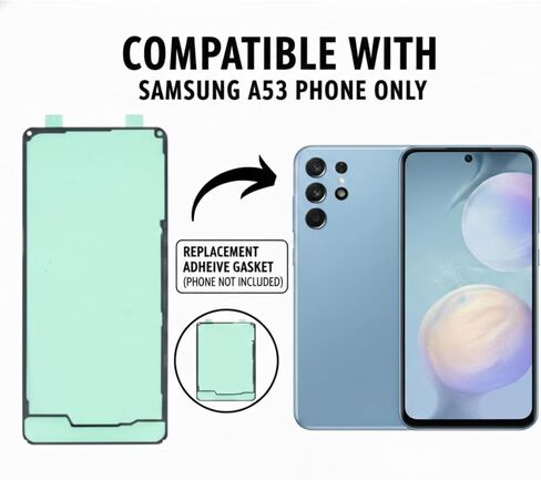 شريط لاصق لغطاء باب البطارية الخلفي مقطوع مسبقًا لهاتف Samsung Galaxy A53 5G SM-A536 A536U S536DL - استبدال ملصق لاصق للوحة الإسكان الخلفية (عبوة من 2) in Saudi Arabia