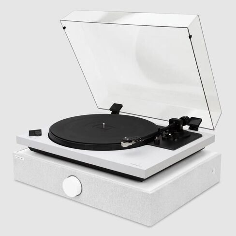 نظام موسيقى SpinDuo 2 Record Player من Andover (أبيض) يتضمن مكبر صوت SpinBase 2 وقرص SpinDeck 2 الدوار in Saudi Arabia
