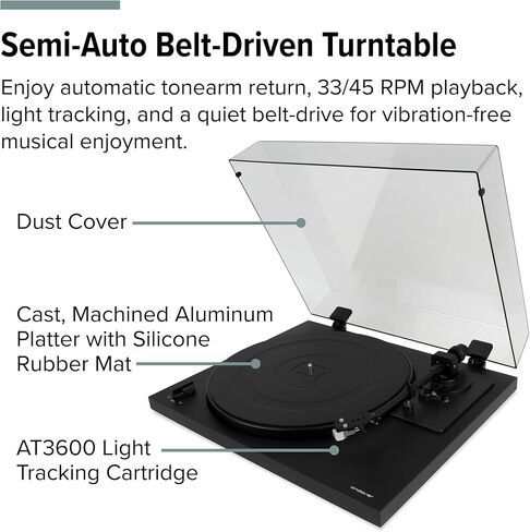 نظام موسيقى SpinDuo 2 Record Player من Andover (أبيض) يتضمن مكبر صوت SpinBase 2 وقرص SpinDeck 2 الدوار in Saudi Arabia