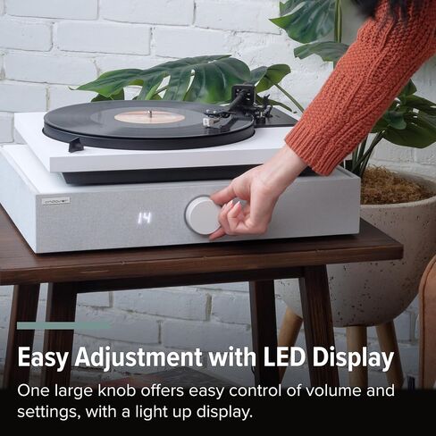 نظام موسيقى SpinDuo 2 Record Player من Andover (أبيض) يتضمن مكبر صوت SpinBase 2 وقرص SpinDeck 2 الدوار in Saudi Arabia