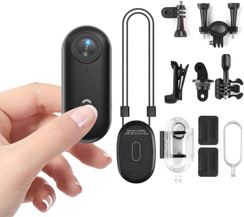 كاميرا TKMARS Mini Action 1080P بحجم الإبهام يمكن ارتداؤها مع مشبك مغناطيسي، كاميرا الجسم مع تسجيل حلقة الصوت والفيديو، كاميرا الجسم المحمولة المقاومة للماء للعمل الآمن والسفر والدراجات النارية والحيوانات الأليفة in Kuwait