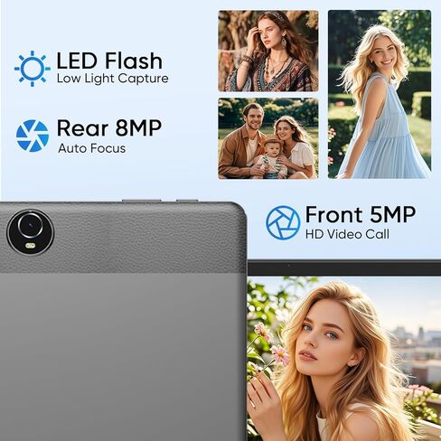 Tablet 11 Inch, Android 16, 32GB RAM+256GB Octa-Core, 8000mAh Battery, 1280 * 800 Touch Screen, 5+8MP Dual HD Camera (Black Case and Keyboard) in Saudi Arabia