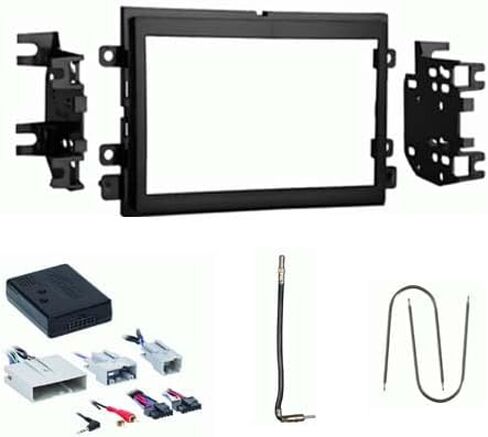 Double DIN Car Stereo Install Kit Compatible with Ford F-250/ F-350/ F-450/ F-550 XL/XLT for 2013, 2014, 2015, & 2016 with Factory Amplified System and Steering Wheel Controls in Saudi Arabia